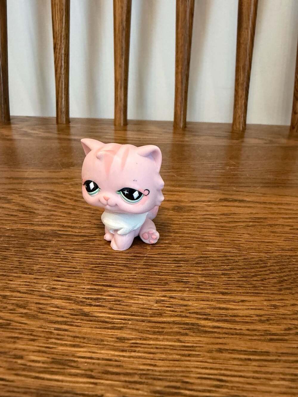 Hasbro Littlest Pet Shop Pink Persian Cat Figure 2007
